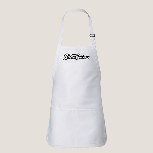 Sample image of Q4250 Q-Tees Medium-Length Apron with Pouch Pocket
